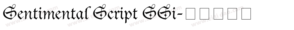 Sentimental Script SSi字体转换